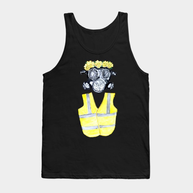 Gas Mask and Yellow vest Tank Top by AnnArtshock